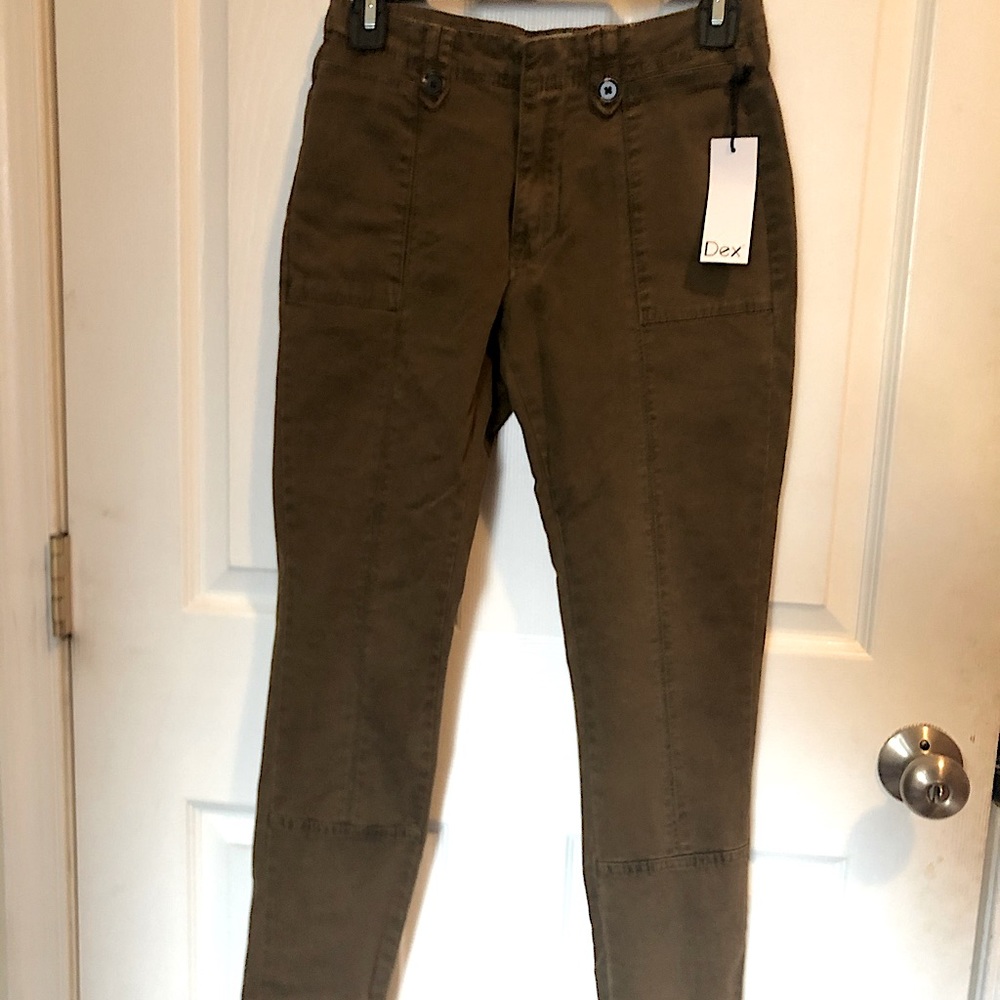 Brown denim skinny jeans